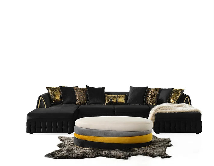 Sicilya Sectional (Black)