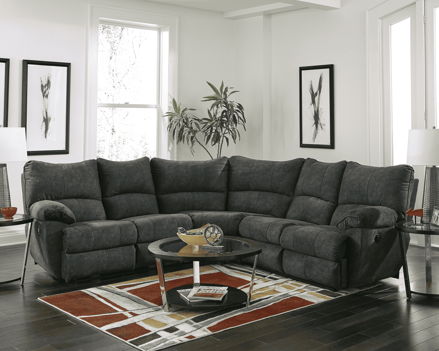 135 Shane Charcoal Sectional