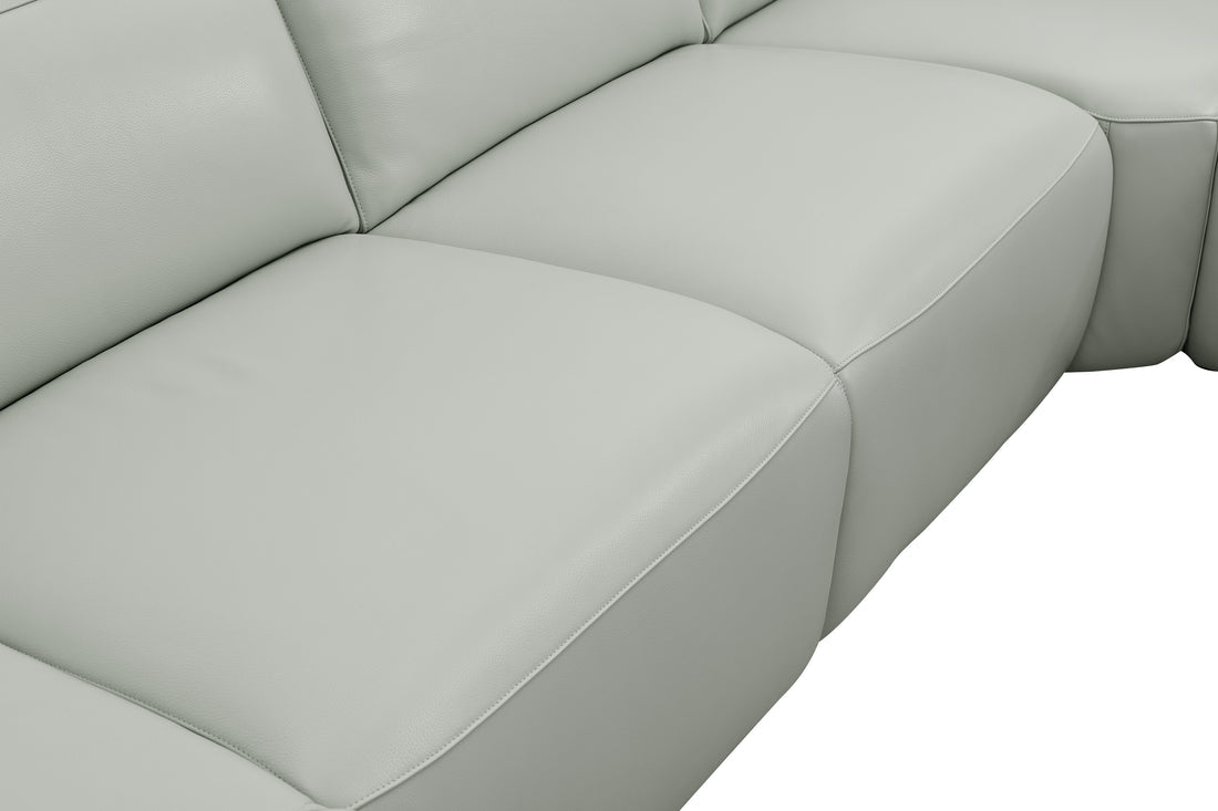 Noel Italian Leather/Match Power Reclining Sectional with Chaise