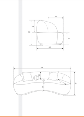 Bonita Coffee Velvet Loveseat 81"