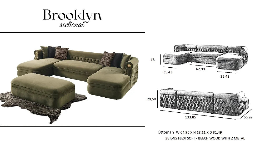 Brooklyn Sectional (Cream)