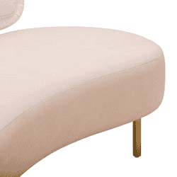 Tischa Cream Boucle & Blush Velvet Sofa