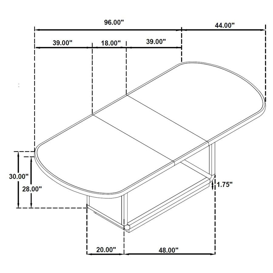 LEANDRO 7-PIECE RECTANGULAR DINING TABLE SET BURNISHED BLACK