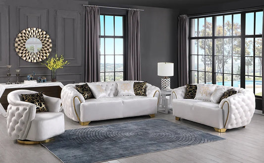 MILA WHITE SOFA SET