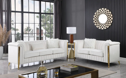 FARA CREAM SOFA & LOVESEAT