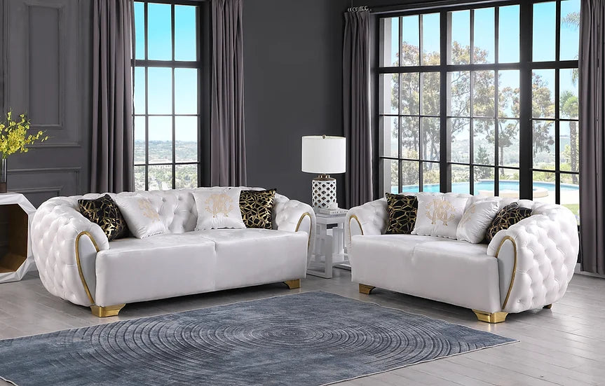 MILA WHITE SOFA SET