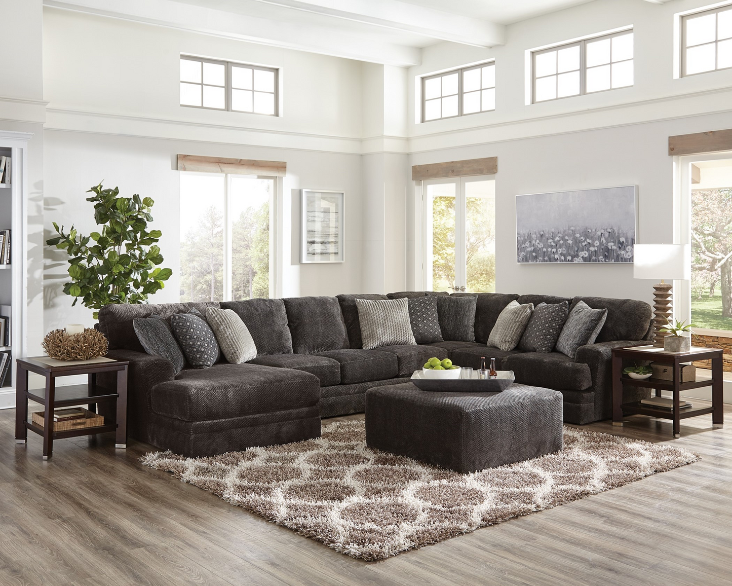 4376 Mammoth Smoke oversize Sectional Left Chaise