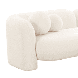 Amelie Cream Faux Fur Sofa