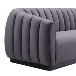 Arno Grey Velvet Sofa