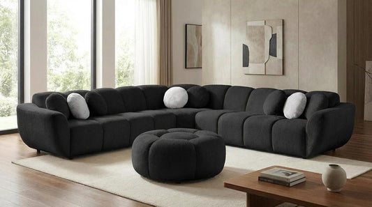 Rose Sectional Black