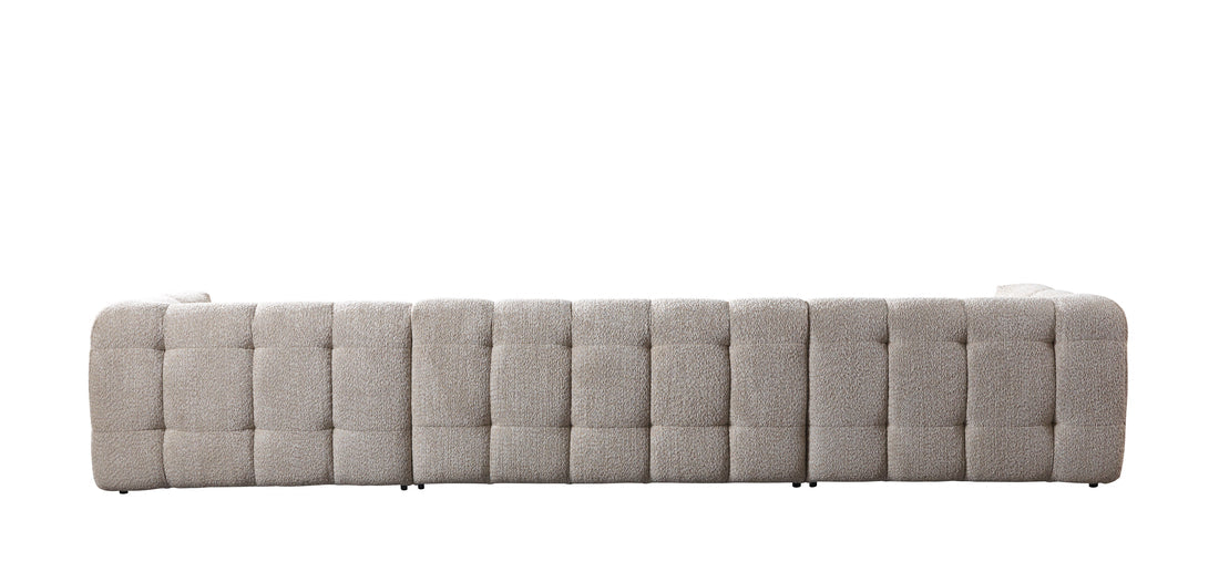 Ivy Sand Boucle Double Chaise 146" Sectional