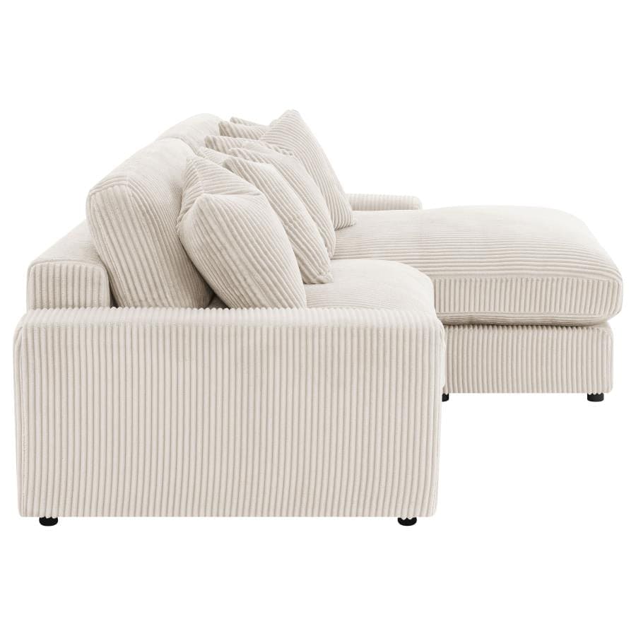 Blaine 2-Piece Upholstered Reversible Sectional Sand