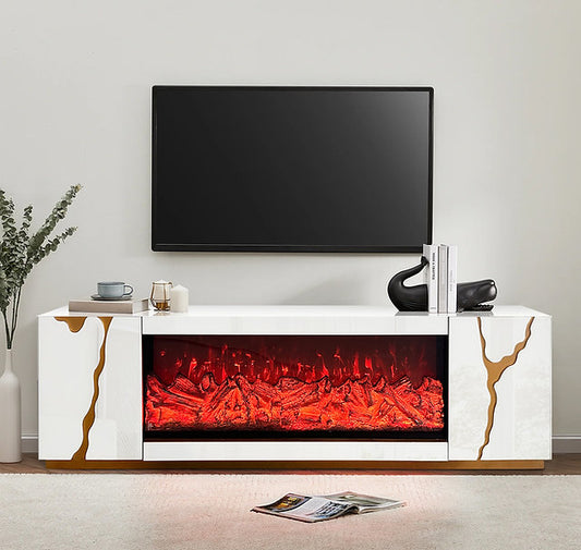 ROSA TV STAND WHITE/GOLD