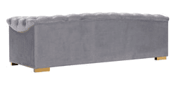 Farah Grey Velvet Sofa By Inspire Me! Home Decor