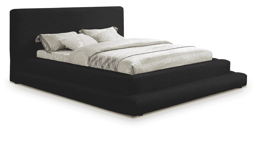 Dane Teddy Fabric Queen Bed - Black