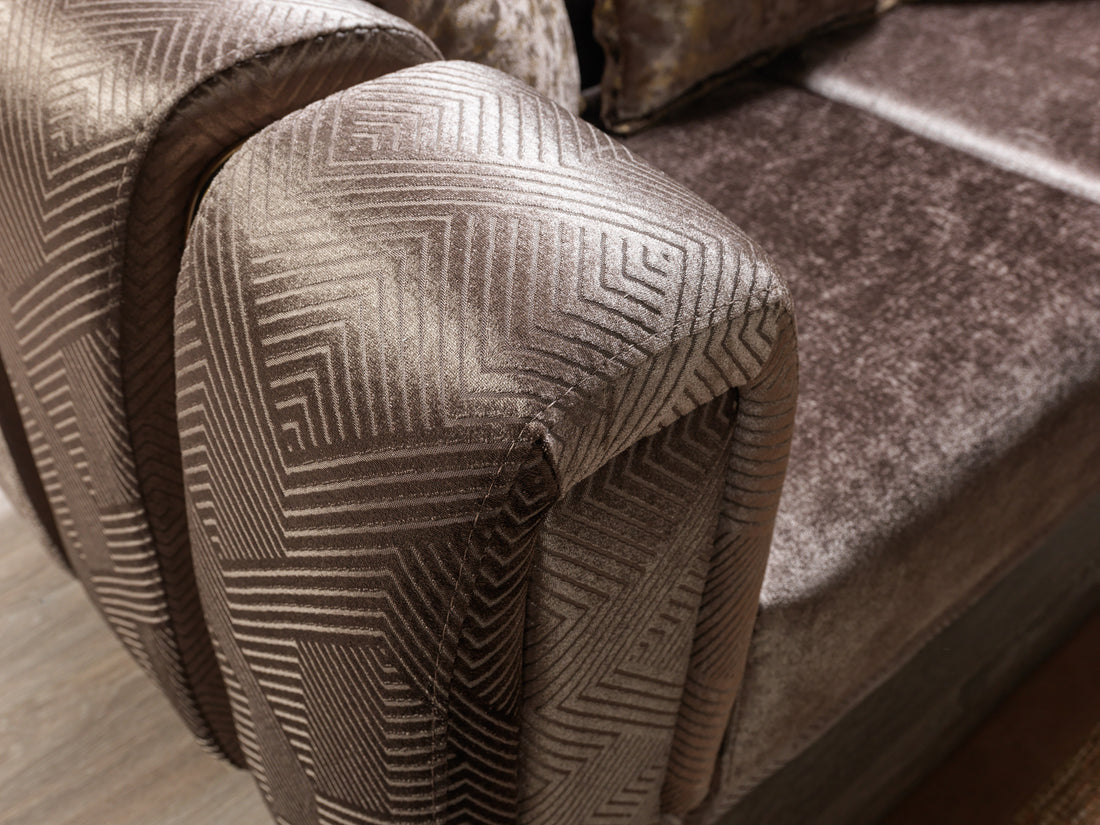 Santana Coffee Velvet Sofa 89”