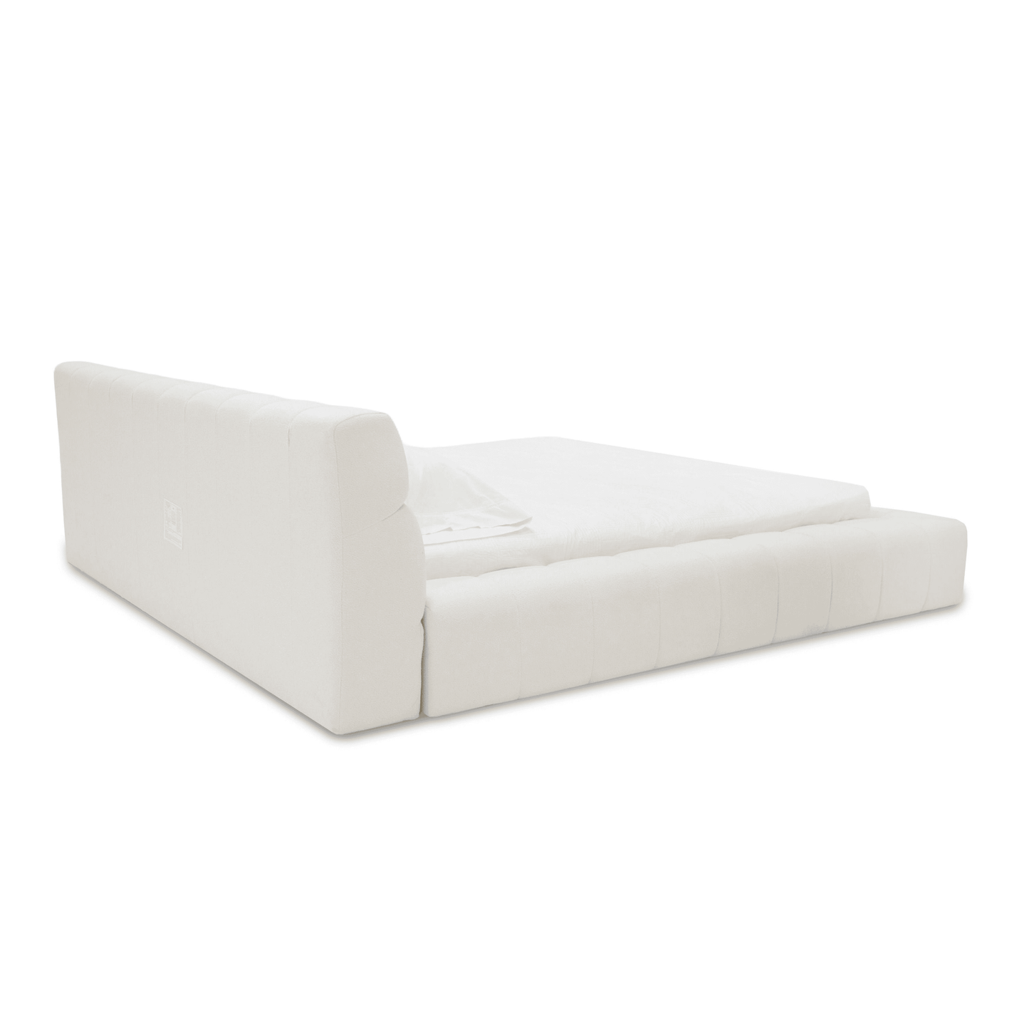 Divani Casa Tyree - Modern Tufted Off-White Fabric Bed