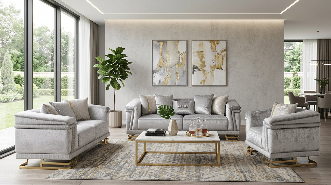 Amalfi Living room Set (Grey)