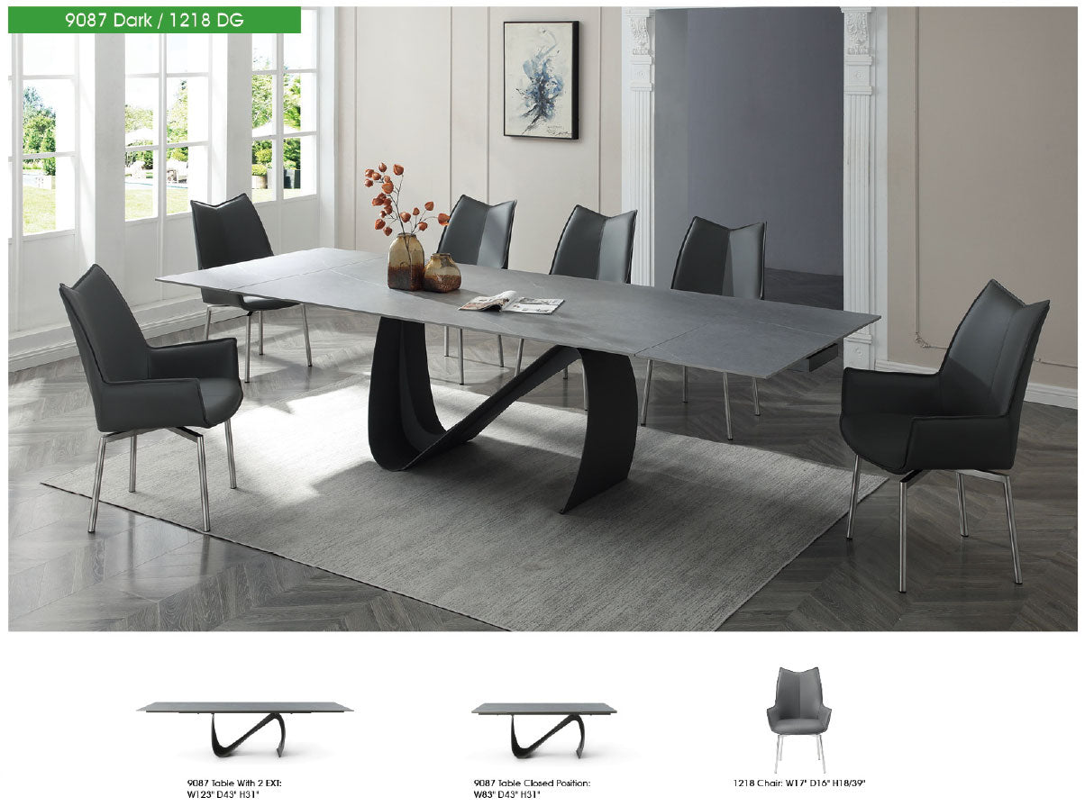 Extravaganza Grey Dining Room Set w/ Chair Choices