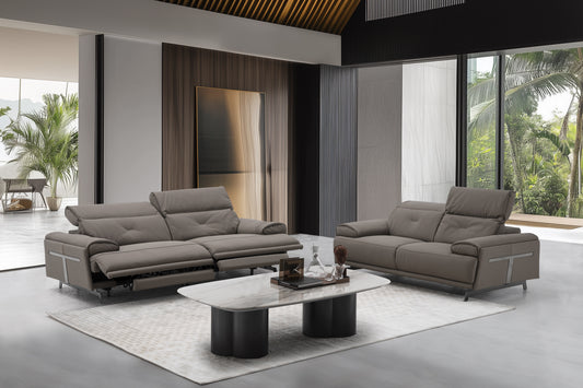 Dolce Vita Reclining Sofa Set in Brownie