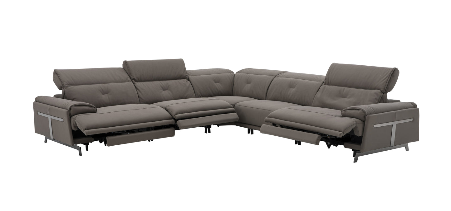 Dolce Vita Reclining Sectional in Brownie