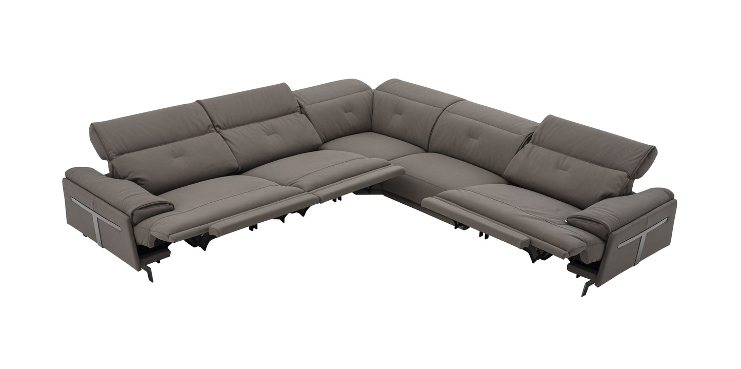 Dolce Vita Reclining Sectional in Brownie