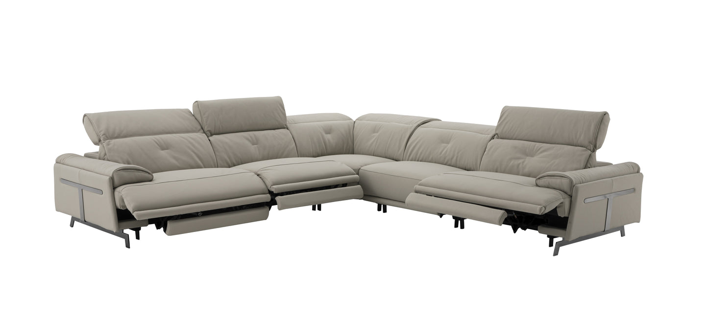 Dolce Vita Reclining Sectional in Milk Tea