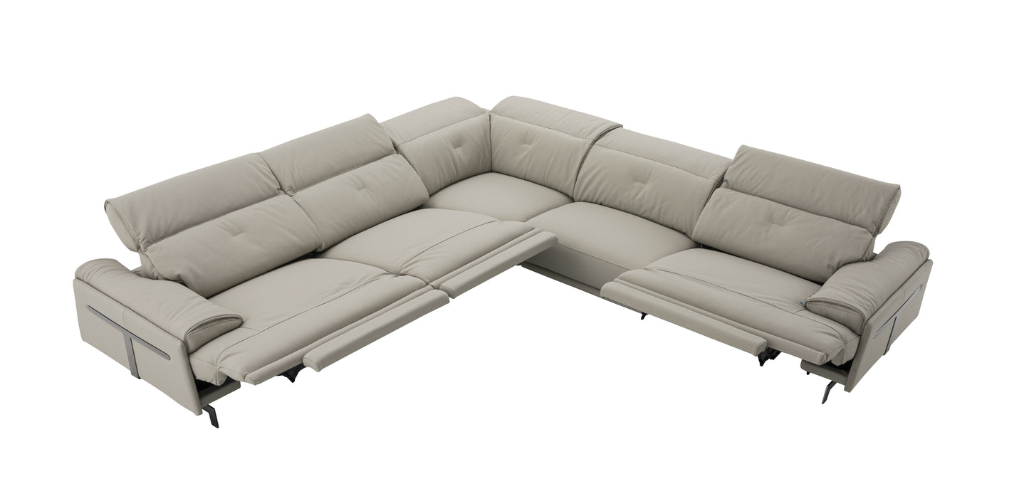 Dolce Vita Reclining Sectional in Milk Tea