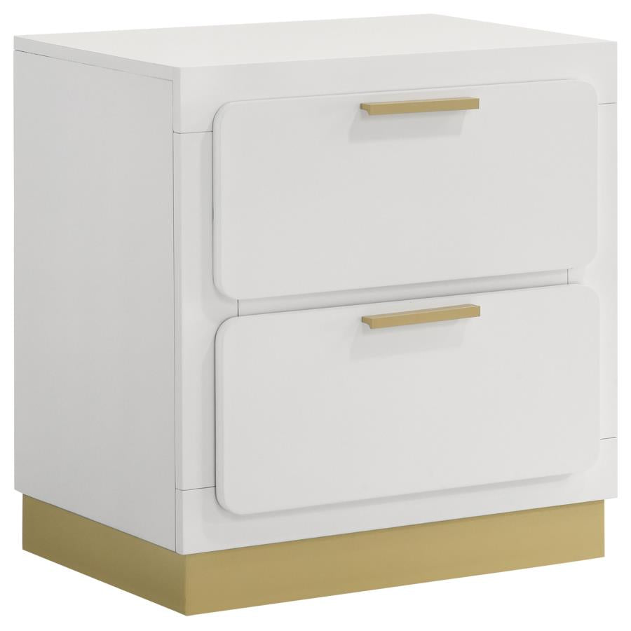 CARAWAY 2-DRAWER NIGHTSTAND WHITE