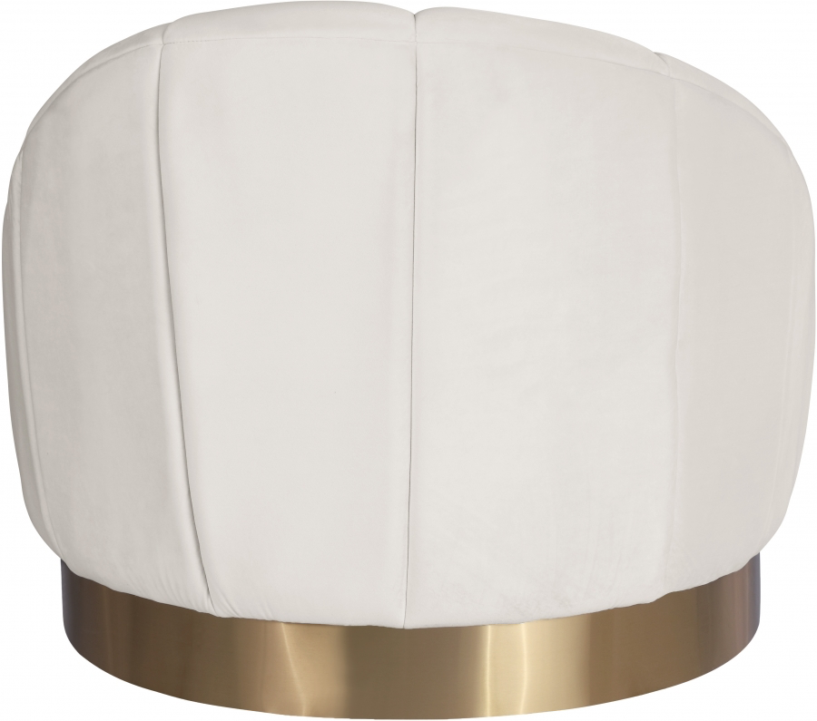 Shelly Velvet Upholstered Chair Cream