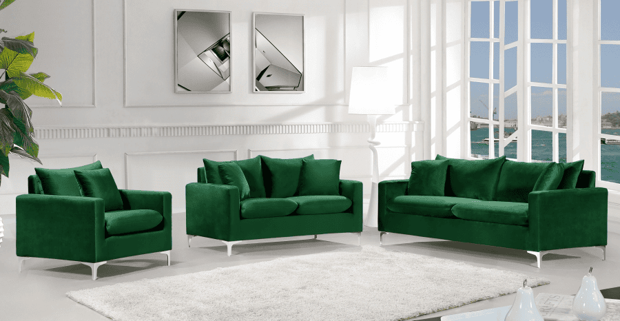 Naomi Green Velvet Sofa & Loveseat