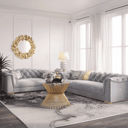 Farah Grey Velvet Sofa By Inspire Me! Home Decor