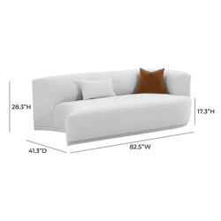 Fickle Grey Velvet Modular RAF Loveseat