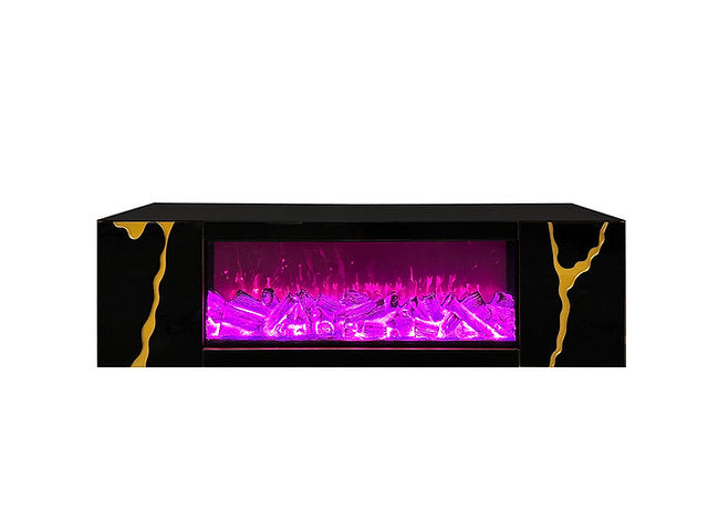ROSA TV STAND BLACK/GOLD
