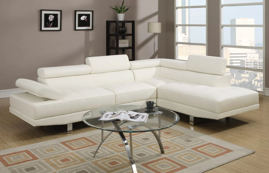2PCS SECTIONAL SOFA WHITE