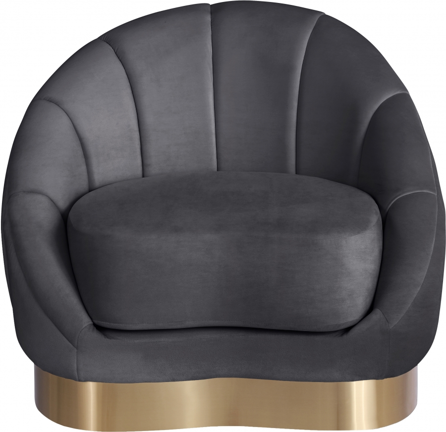 Shelly Velvet Upholstered Chair Grey