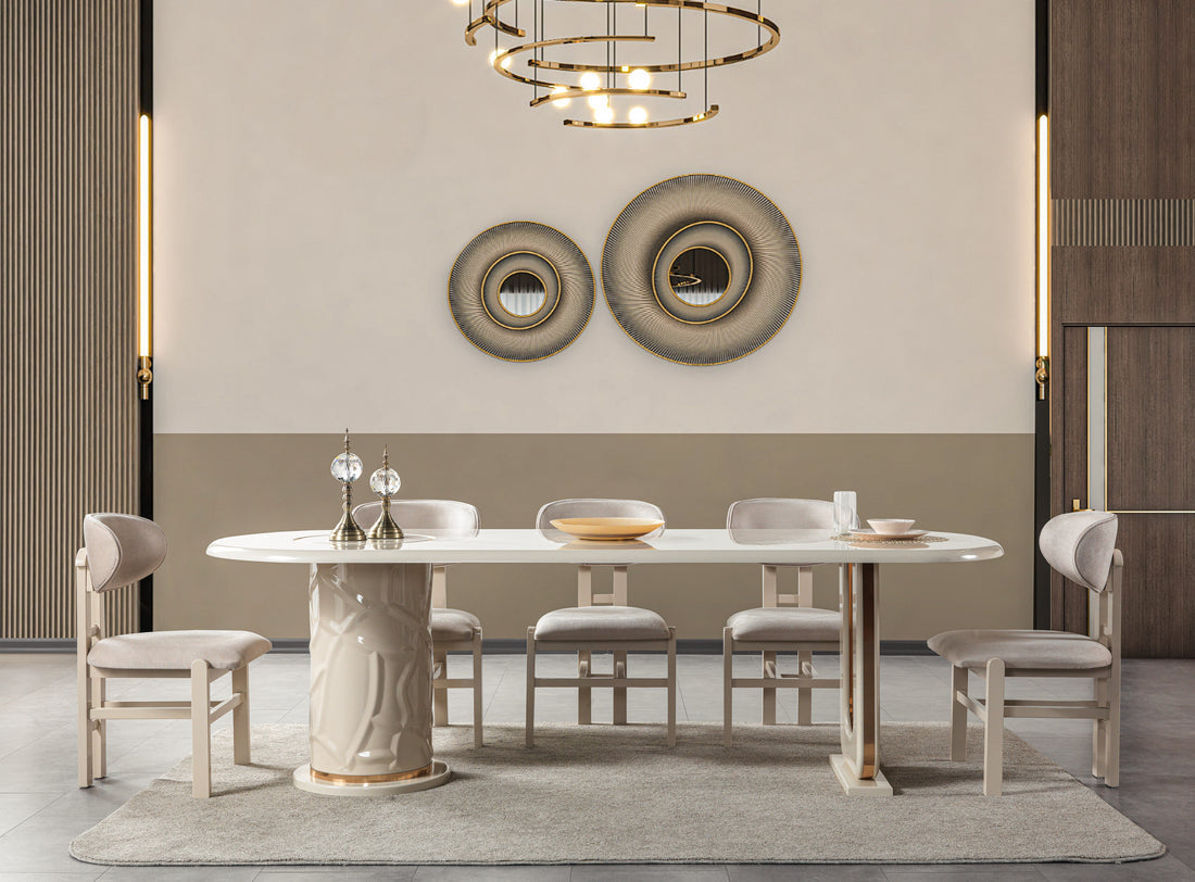 Helena Ivory 9-Piece Dining Set