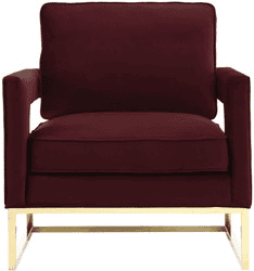 Avery Maroon Velvet Chair