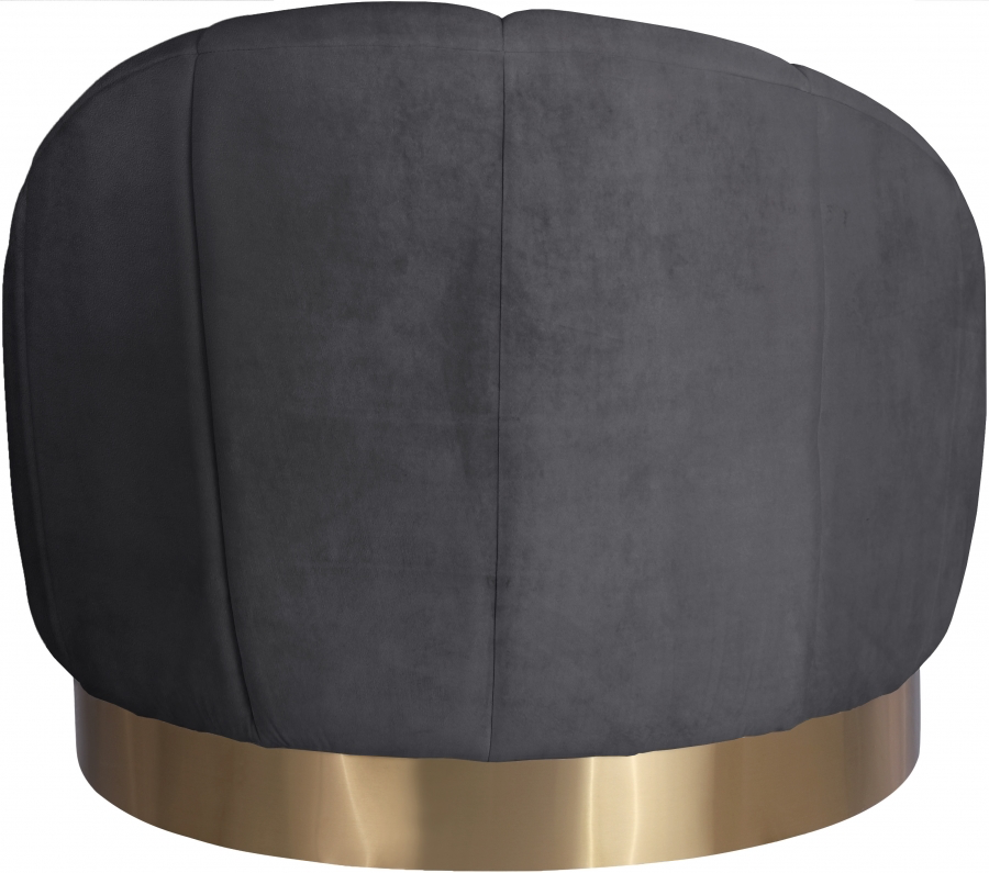 Shelly Velvet Upholstered Chair Grey