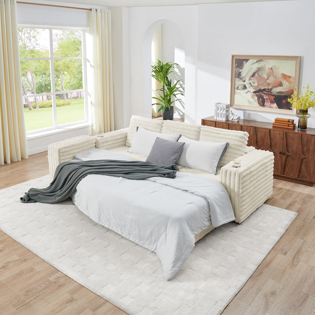 Nuve Compressed sectional (Cream)