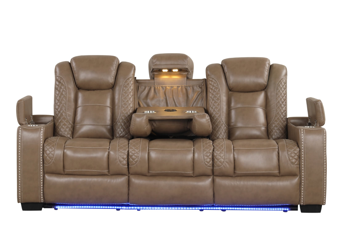 STEFANO10 3PC Reclining Set Brown