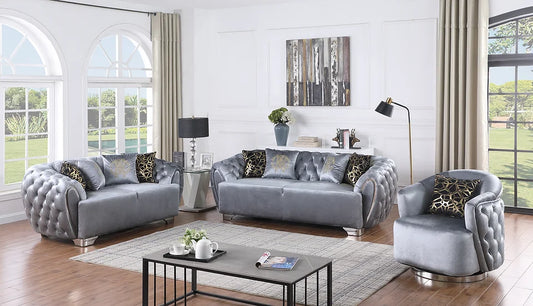 MILA GREY SOFA SET