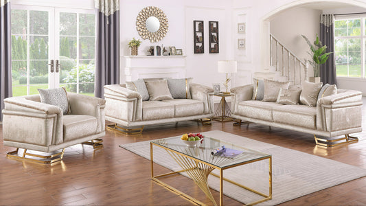 Amalfi Living room Set (Champagne)