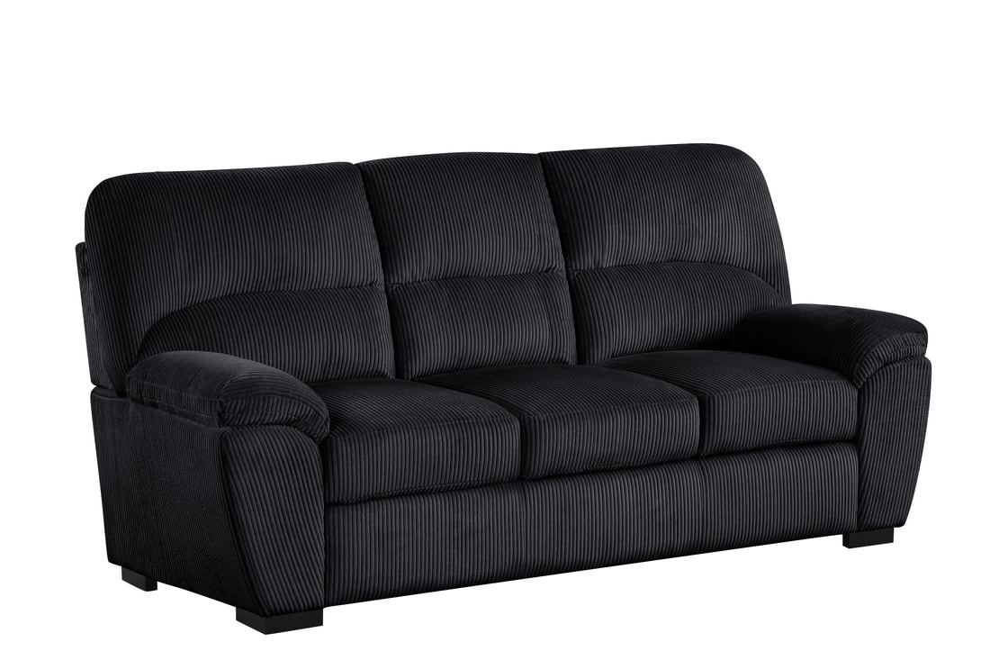 Tiffany 2pcs living room set Black