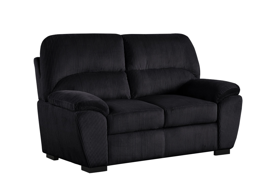 Tiffany 2pcs living room set Black