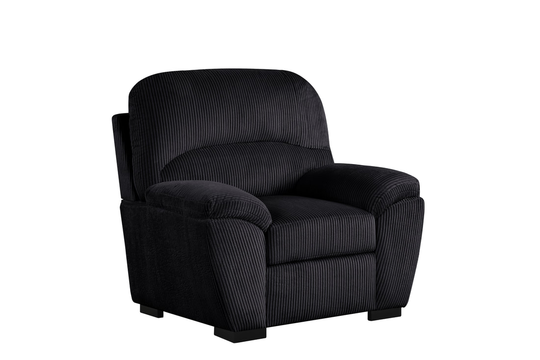 Tiffany 2pcs living room set Black
