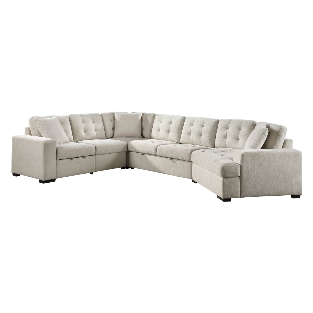 Logansport 4-Piece Sectional with Pull-out Bed and Pull-out Ottoman