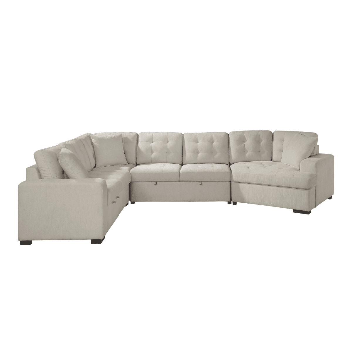 Logansport 4-Piece Sectional with Pull-out Bed and Pull-out Ottoman