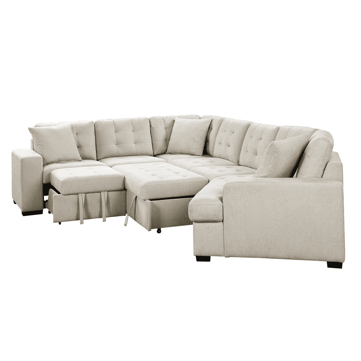 Logansport 4-Piece Sectional with Pull-out Bed and Pull-out Ottoman