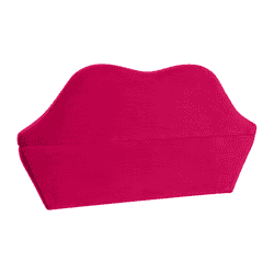 Lips Pink Velvet Settee